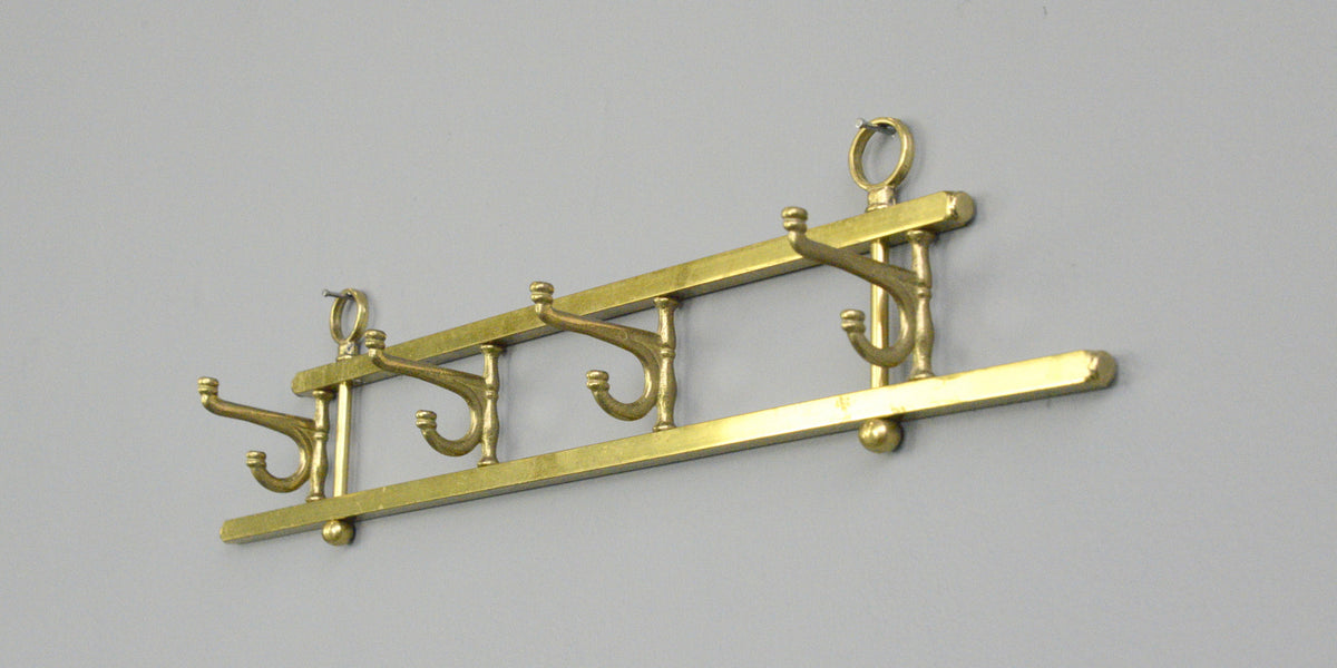 Danish Brass Coat Hooks Circa 1920s – Otto's Antiques