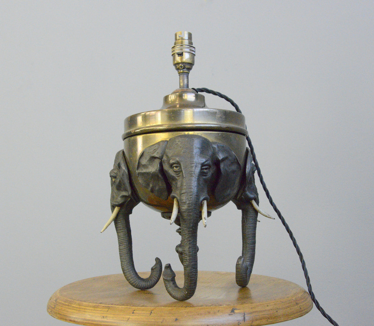 Early 20th Century Elephant Table Lamp Otto S Antiques   DSC8035 1200x1046 